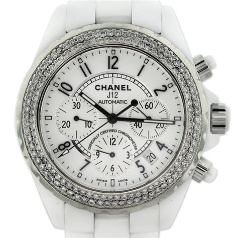 chanel mens diamond watch|Chanel j12 white watch price.